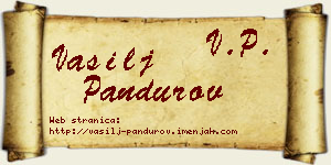 Vasilj Pandurov vizit kartica